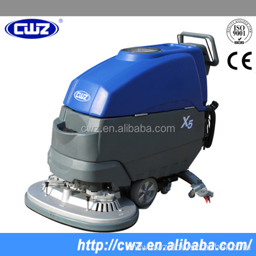 Cleaning equipment hand floor scrubber dryer with battery